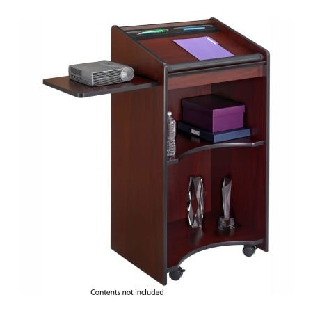 Safco Executive Mobile Podium / Lectern - Mahogany 8918MH